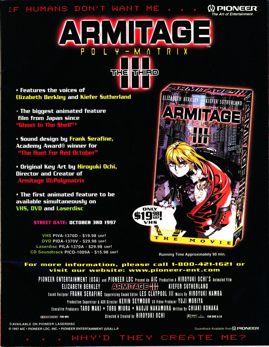 Armitage-poly-matrix-the-third-VHS-DVD-Laserdisc-CD-Soundtrack