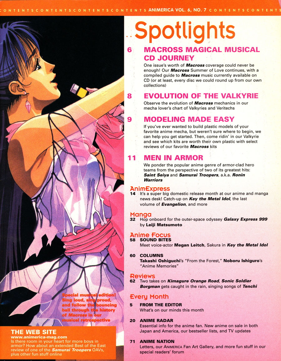 Animerica-July-1998-Minmei-contents