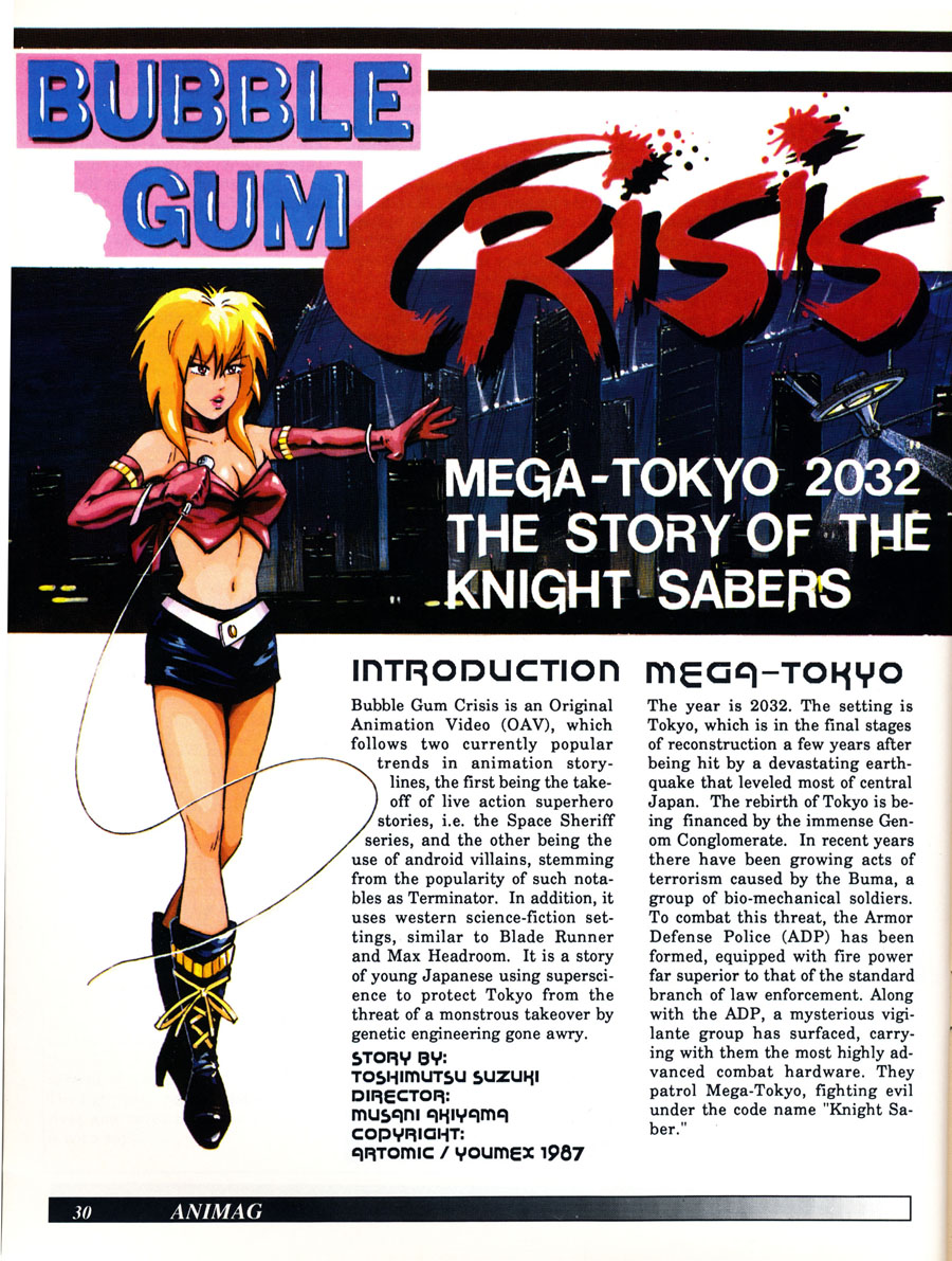 Bubblegum-Crisis-Mega-Tokyo-2032-Knight-Sabers-Animag