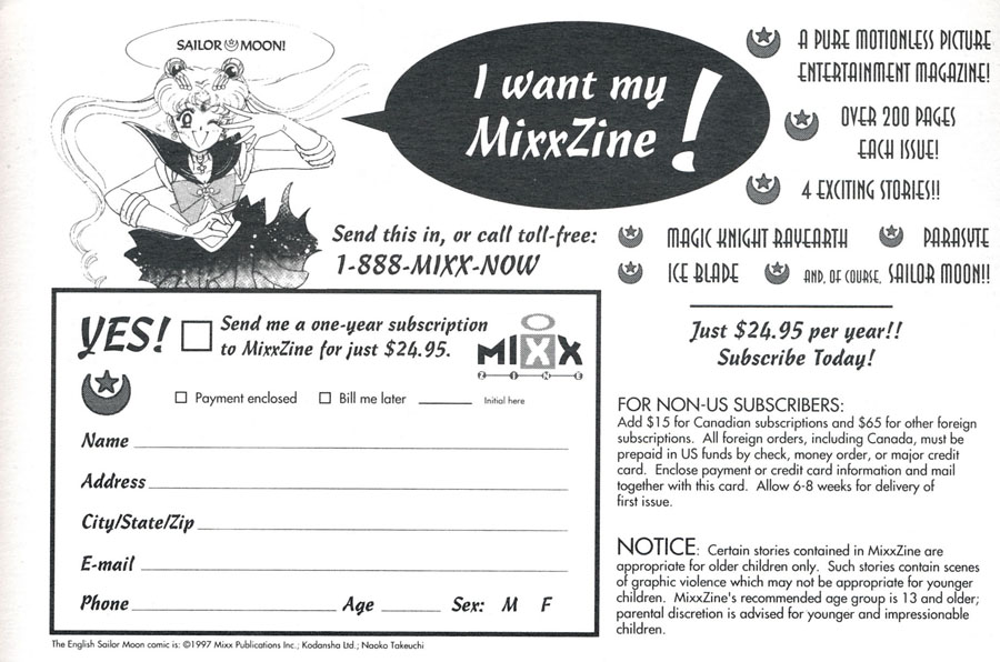 Sailor-Moon-MizzZine-Subscriber-Card